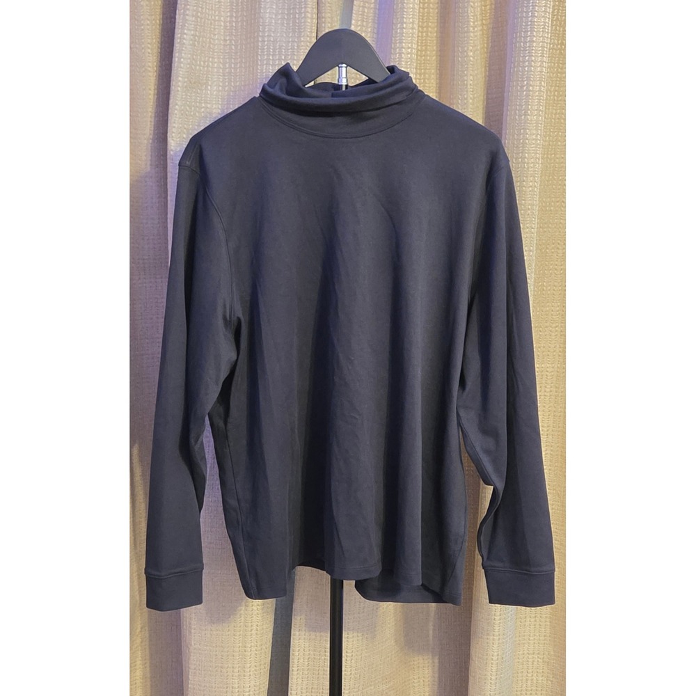 L.L.Bean Long Sleeve Turtleneck Blouse Women's Size 2X Plus Black‎